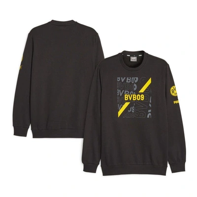 Shop Puma Black Borussia Dortmund Ftblcore Graphic Pullover Sweatshirt