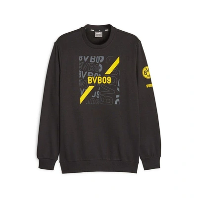 Shop Puma Black Borussia Dortmund Ftblcore Graphic Pullover Sweatshirt