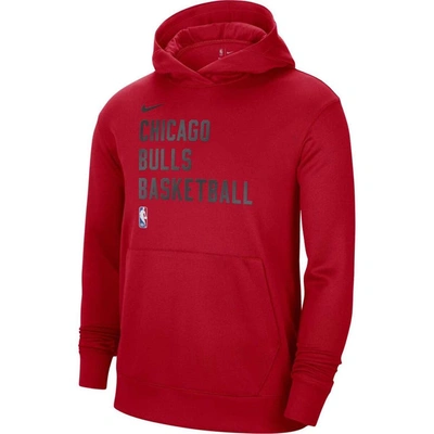 Shop Nike Unisex  Red Chicago Bulls 2023/24 Performance Spotlight On-court Practice Pullover Hoodie