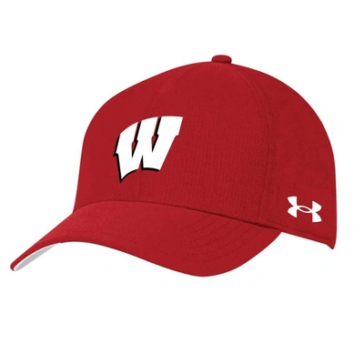 Shop Under Armour Red Wisconsin Badgers Logo Adjustable Hat