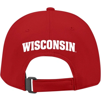 Shop Under Armour Youth  Red Wisconsin Badgers Blitzing Accent Performance Adjustable Hat