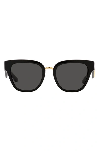 Shop Dolce & Gabbana 51mm Butterfly Sunglasses In Dark Grey