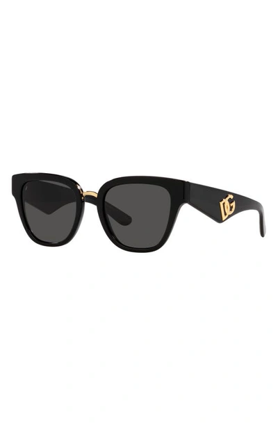 Shop Dolce & Gabbana 51mm Butterfly Sunglasses In Dark Grey