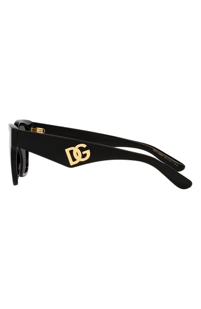Shop Dolce & Gabbana 51mm Butterfly Sunglasses In Dark Grey