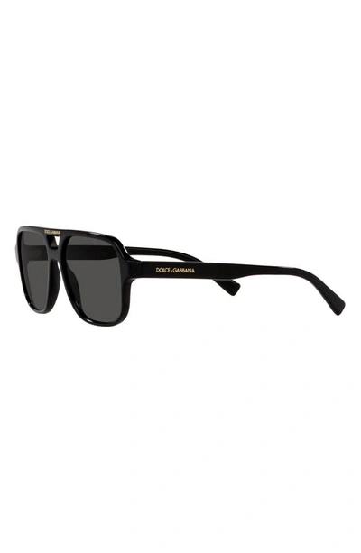 Shop Dolce & Gabbana 50mm Pilot Sunglasses In Black