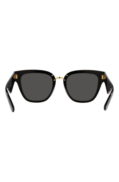 Shop Dolce & Gabbana 51mm Butterfly Sunglasses In Dark Grey