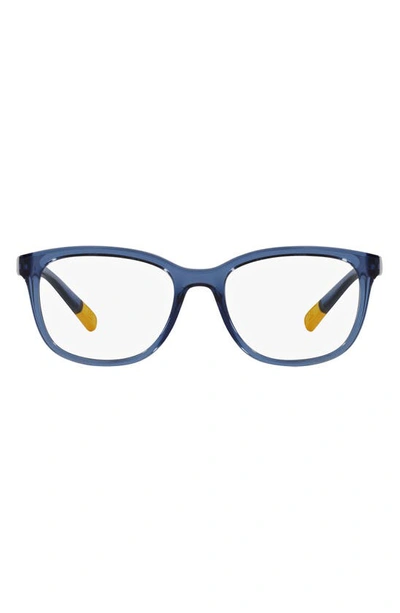 Shop Dolce & Gabbana 50mm Rectangular Optical Glasses In Opal Blue