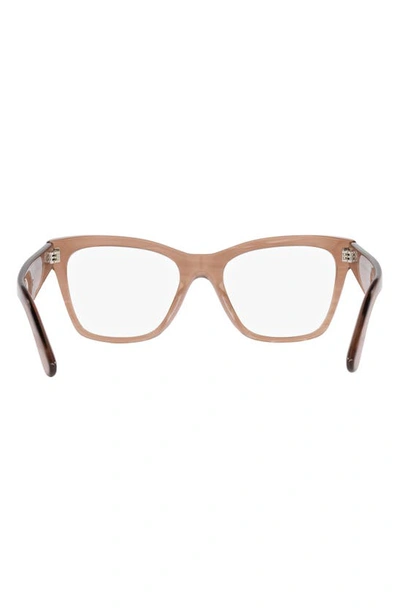 Shop Dolce & Gabbana 51mm Square Optical Glasses In Caramel