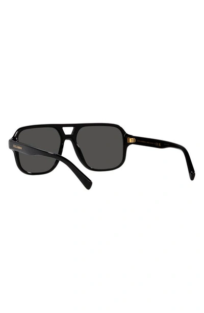 Shop Dolce & Gabbana 50mm Pilot Sunglasses In Black