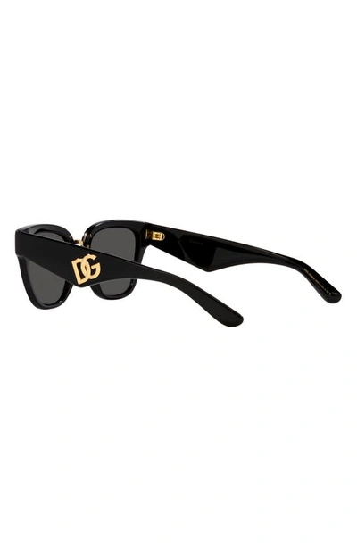 Shop Dolce & Gabbana 51mm Butterfly Sunglasses In Dark Grey