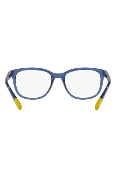 Shop Dolce & Gabbana 50mm Rectangular Optical Glasses In Opal Blue