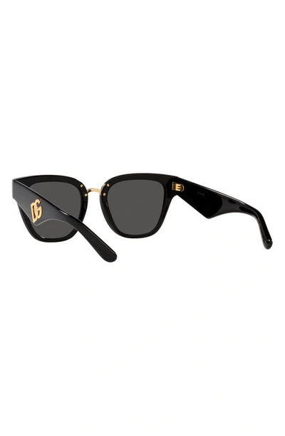 Shop Dolce & Gabbana 51mm Butterfly Sunglasses In Dark Grey