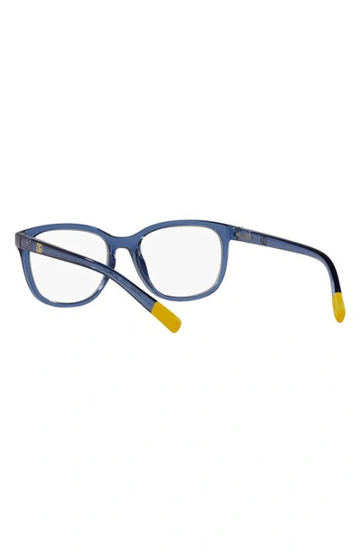 Shop Dolce & Gabbana 50mm Rectangular Optical Glasses In Opal Blue