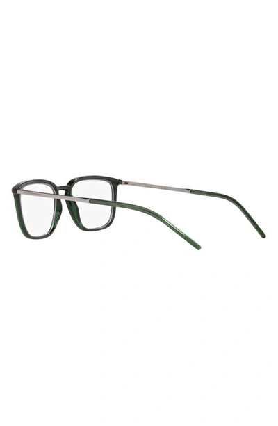 Shop Dolce & Gabbana 54mm Square Optical Glasses In Trnprt Grn