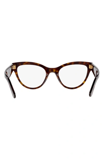 Dolce & Gabbana 52mm Butterfly Optical Glasses In Havana