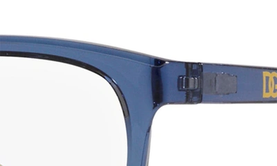 Shop Dolce & Gabbana 50mm Rectangular Optical Glasses In Opal Blue