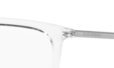 Shop Dolce & Gabbana 54mm Square Optical Glasses In Crystal