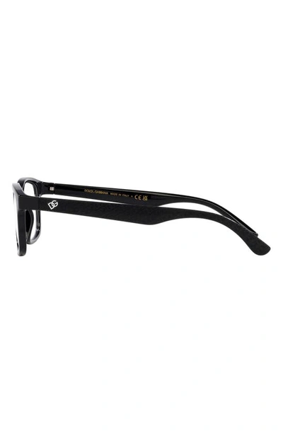 Shop Dolce & Gabbana 48mm Rectangular Optical Glasses In Black