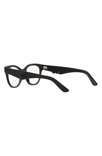 Shop Dolce & Gabbana 53mm Phantos Optical Glasses In Matte Black