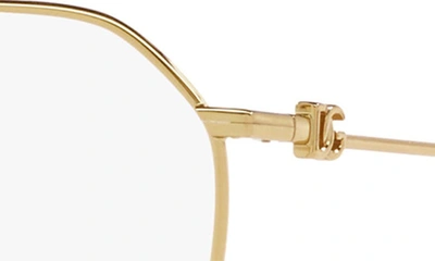 Shop Dolce & Gabbana 56mm Round Glasses In Gold