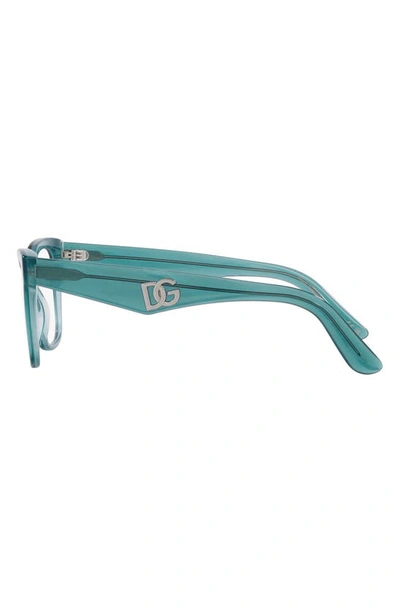 Shop Dolce & Gabbana 53mm Square Optical Glasses In Azure
