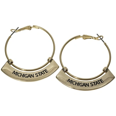 Shop Emerson Street Michigan State Spartans Weller Gold Hoop Earrings