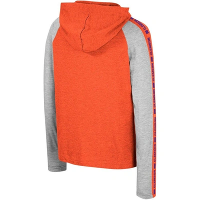 Shop Colosseum Youth  Orange Clemson Tigers Ned Raglan Long Sleeve Hooded T-shirt
