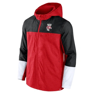 Shop Fanatics Branded Red/black Wisconsin Badgers Game Day Ready Full-zip Jacket