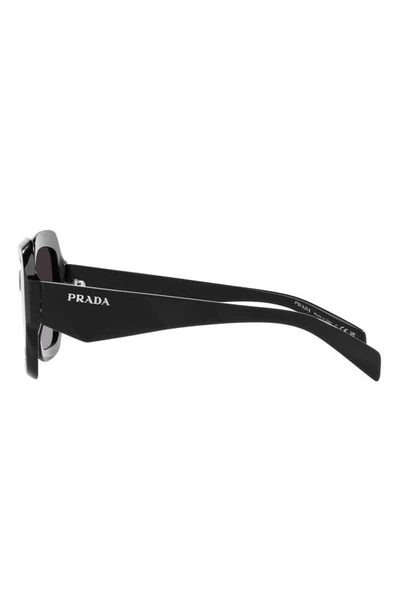 Shop Prada 54mm Rectangular Sunglasses In Black