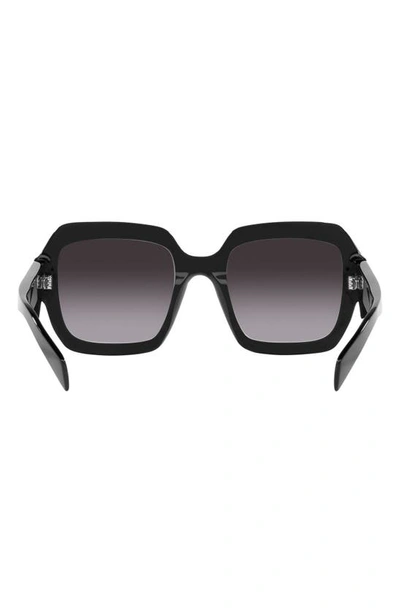 Shop Prada 54mm Rectangular Sunglasses In Black