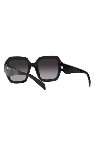 Shop Prada 54mm Rectangular Sunglasses In Black