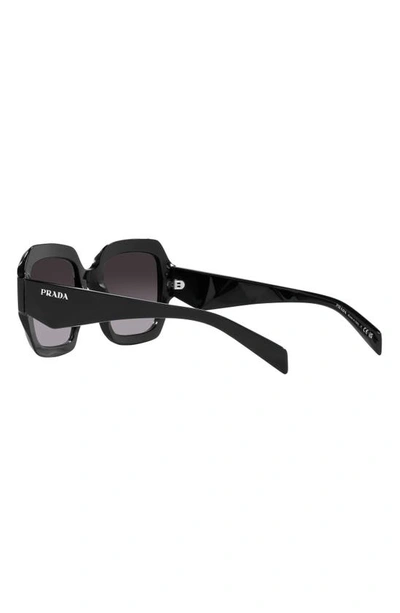 Shop Prada 54mm Rectangular Sunglasses In Black
