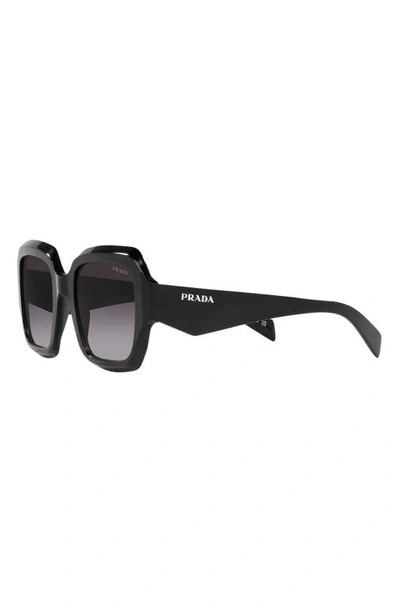 Shop Prada 54mm Rectangular Sunglasses In Black