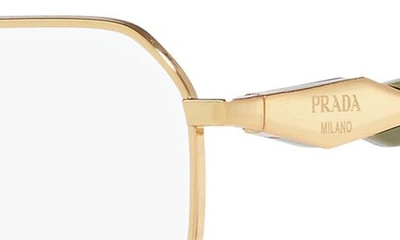 Shop Prada 53mm Square Optical Glasses In Gold