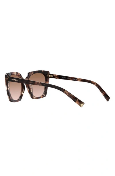 Shop Prada 52mm Square Sunglasses In Brown Tort