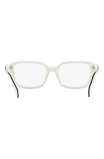 Shop Prada 52mm Square Optical Glasses In White