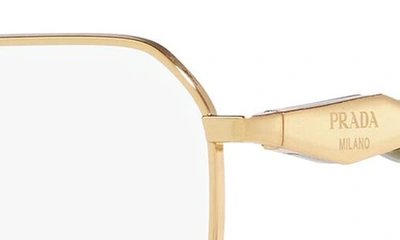 Shop Prada 54mm Square Optical Glasses In Gold
