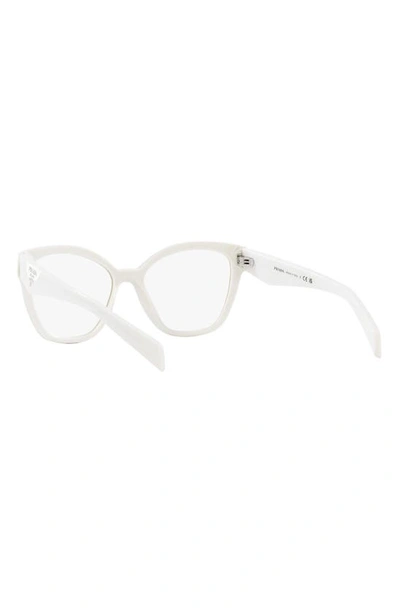 Shop Prada 54mm Square Optical Glasses In Bone