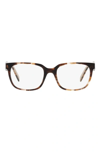 Shop Prada 54mm Rectangular Optical Glasses In Caramel