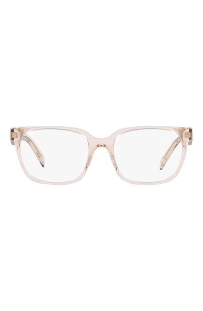 Shop Prada 54mm Rectangular Optical Glasses In Crystal