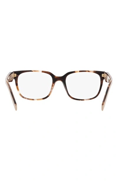 Prada 54mm Rectangular Optical Glasses In Caramel