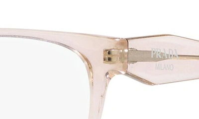 Shop Prada 54mm Rectangular Optical Glasses In Crystal