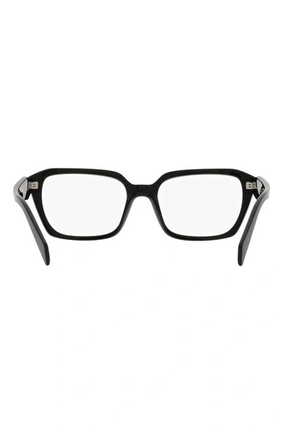 Shop Prada 54mm Rectangular Optical Glasses In Black