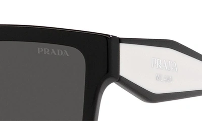 Shop Prada 56mm Square Sunglasses In Black