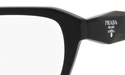 Shop Prada 54mm Rectangular Optical Glasses In Black