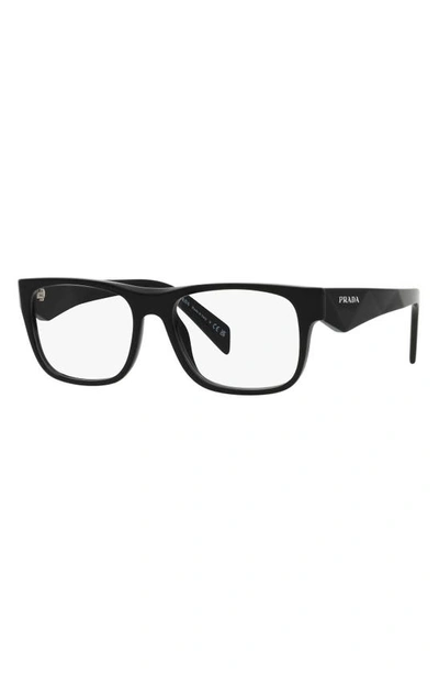 Shop Prada 55mm Square Optical Glasses In Black