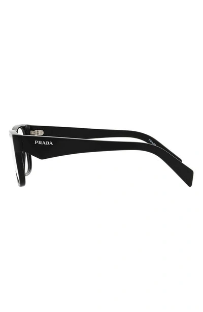 Shop Prada 55mm Square Optical Glasses In Black