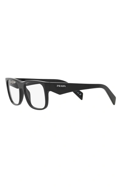 Shop Prada 55mm Square Optical Glasses In Black