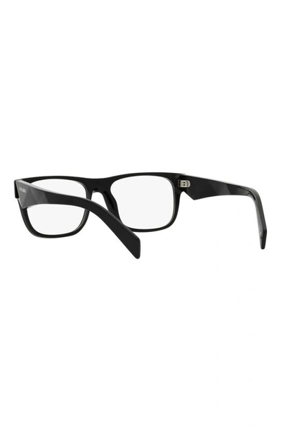 Shop Prada 55mm Square Optical Glasses In Black