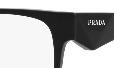 Shop Prada 55mm Square Optical Glasses In Black